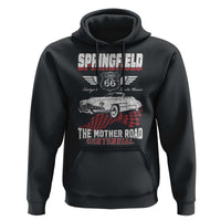 Springfield Missouri US Highway 66 Centennial Keepsake Hoodie Vintage 1950 Classic American Car Convertible