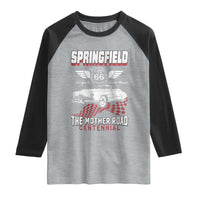 Springfield Missouri US Highway 66 Centennial Keepsake Raglan Shirt Vintage 1950 Classic American Car Convertible