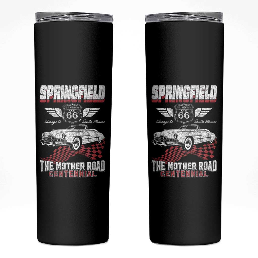 Springfield Missouri US Highway 66 Centennial Keepsake Skinny Tumbler Vintage 1950 Classic American Car Convertible