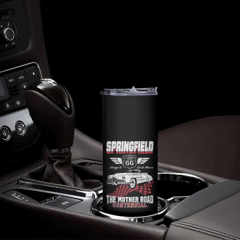 Springfield Missouri US Highway 66 Centennial Keepsake Skinny Tumbler Vintage 1950 Classic American Car Convertible