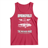 Springfield Missouri US Highway 66 Centennial Keepsake Tank Top Vintage 1950 Classic American Car Convertible
