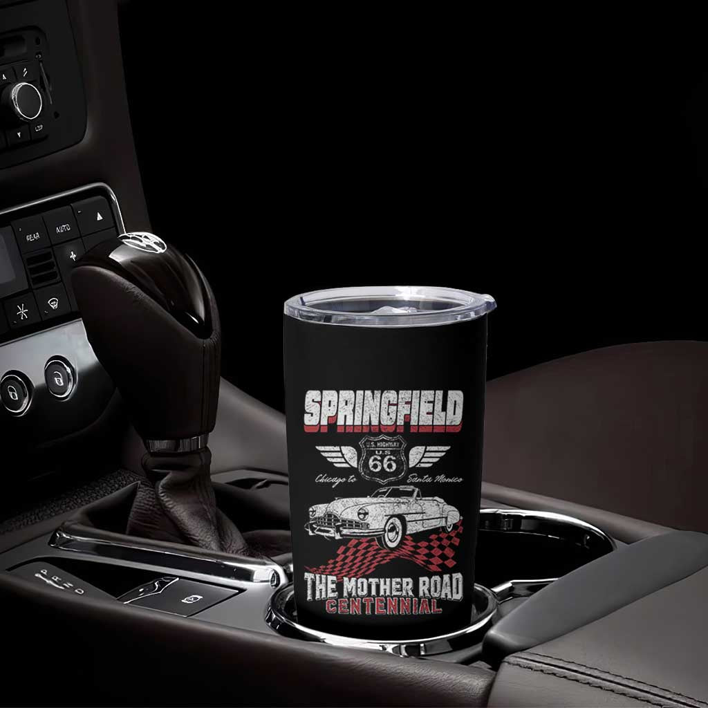 Springfield Missouri US Highway 66 Centennial Keepsake Tumbler Cup Vintage 1950 Classic American Car Convertible