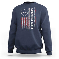 Springfield Massachusetts American Flag Established 1636 Sweatshirt