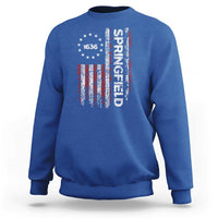 Springfield Massachusetts American Flag Established 1636 Sweatshirt