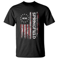 Springfield Massachusetts American Flag Established 1636 T Shirt