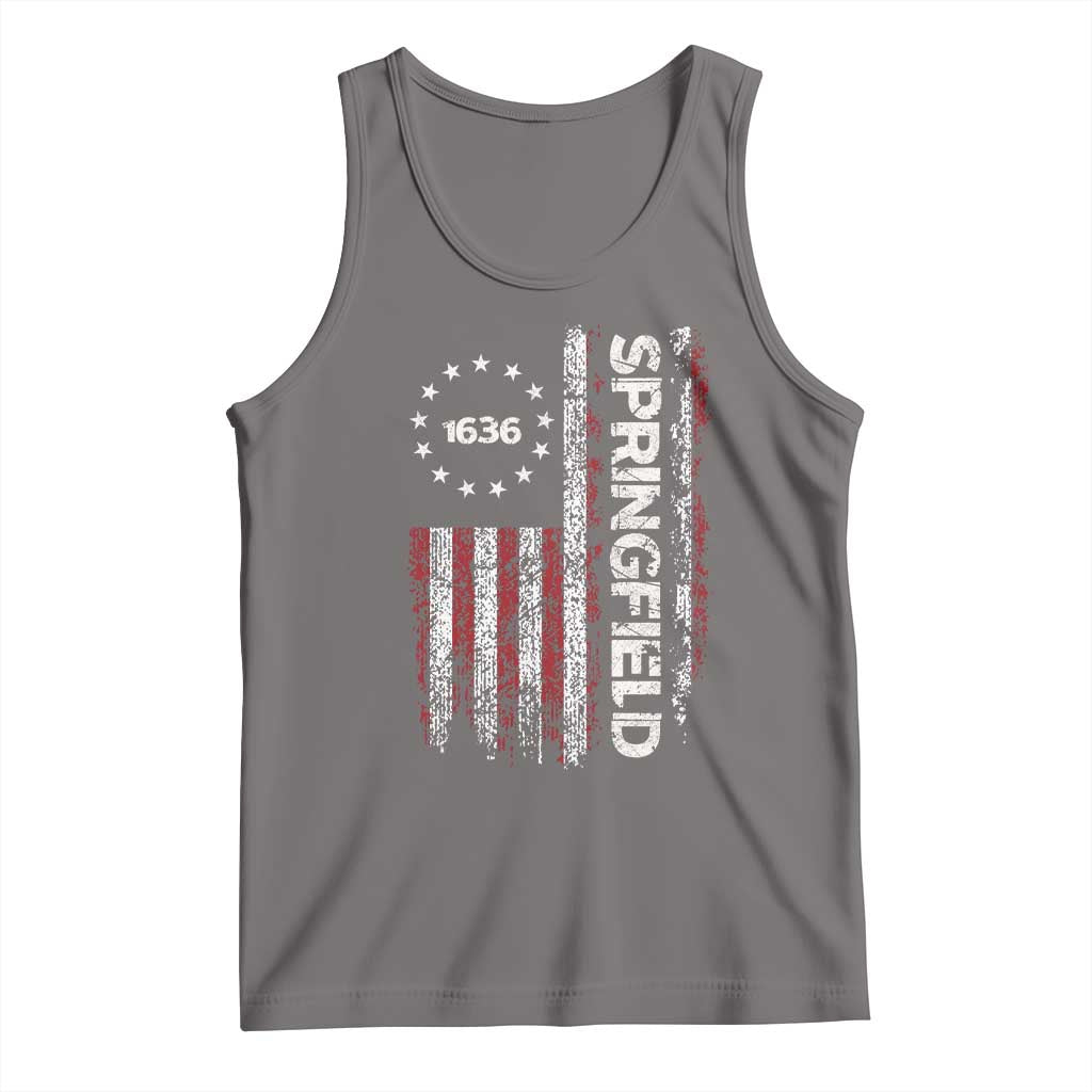 Springfield Massachusetts American Flag Established 1636 Tank Top