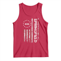 Springfield Massachusetts American Flag Established 1636 Tank Top