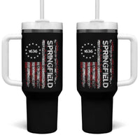 Springfield Massachusetts American Flag Established 1636 Tumbler With Handle
