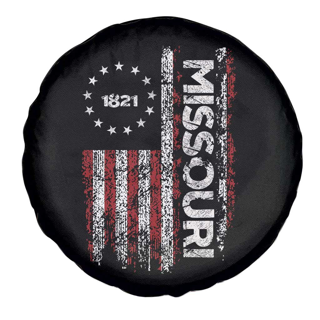 Missouri Missourian MO American Flag Established 1821 Spare Tire Cover