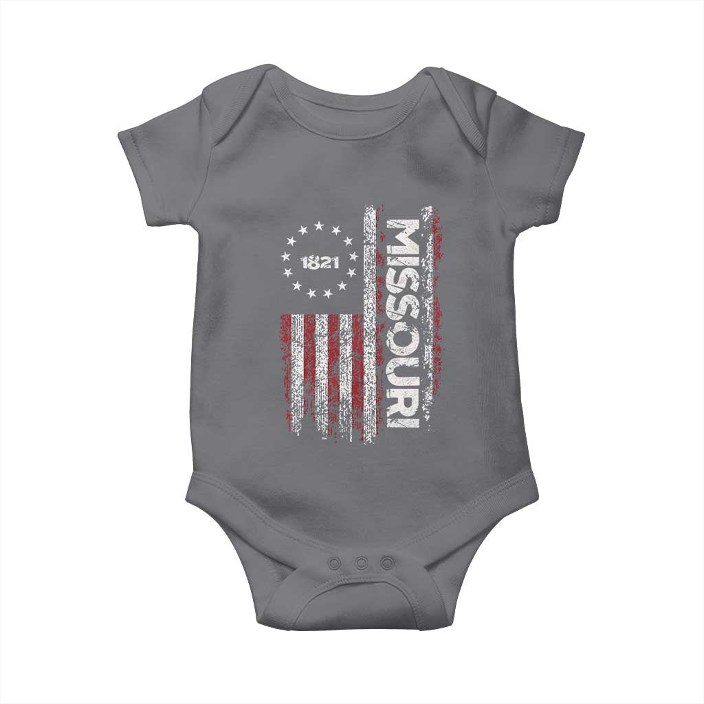 Missouri Missourian MO American Flag Established 1821 Baby Onesie