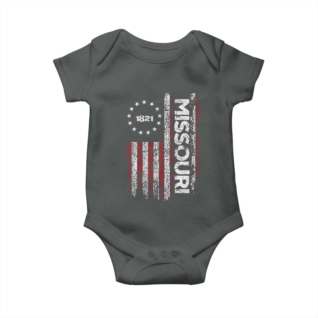 Missouri Missourian MO American Flag Established 1821 Baby Onesie