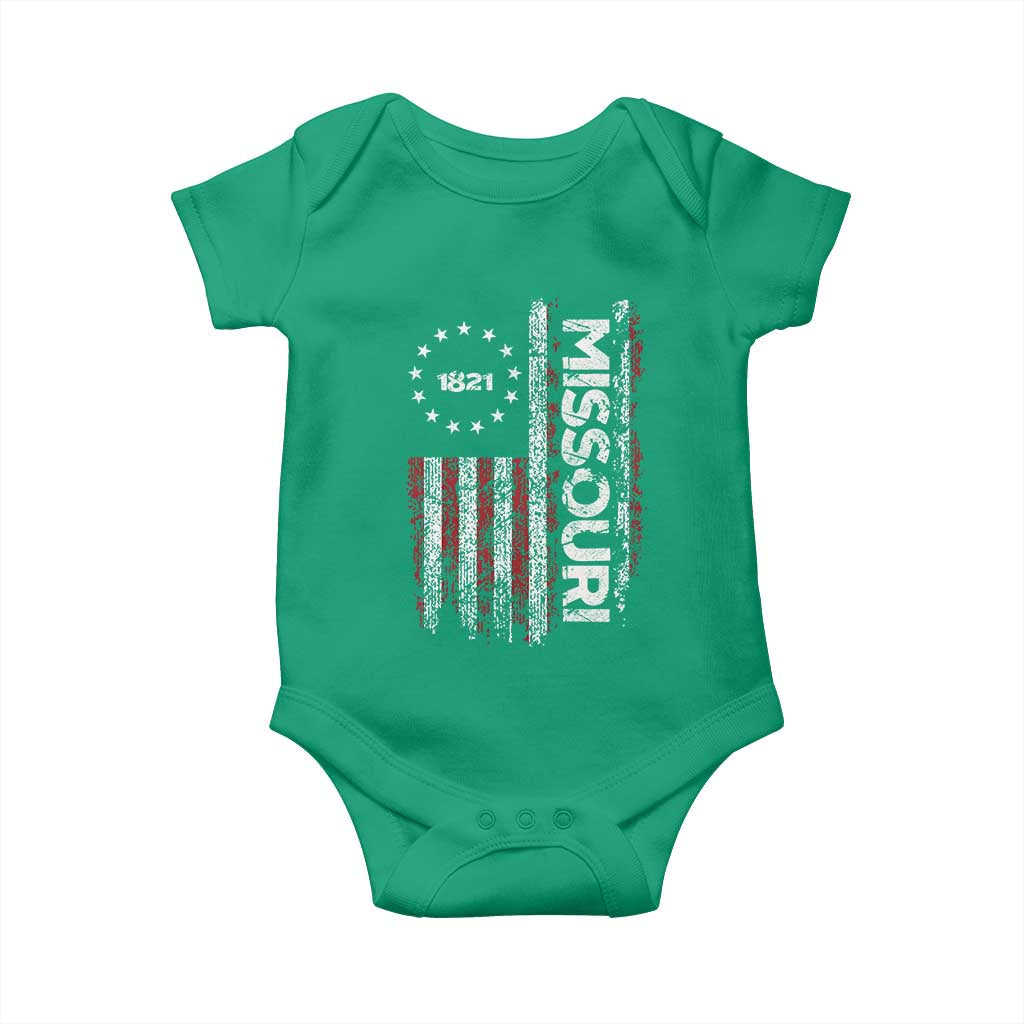 Missouri Missourian MO American Flag Established 1821 Baby Onesie