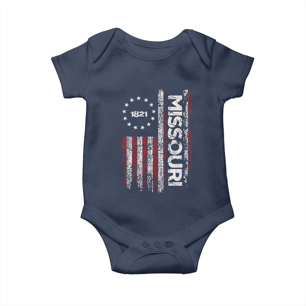 Missouri Missourian MO American Flag Established 1821 Baby Onesie