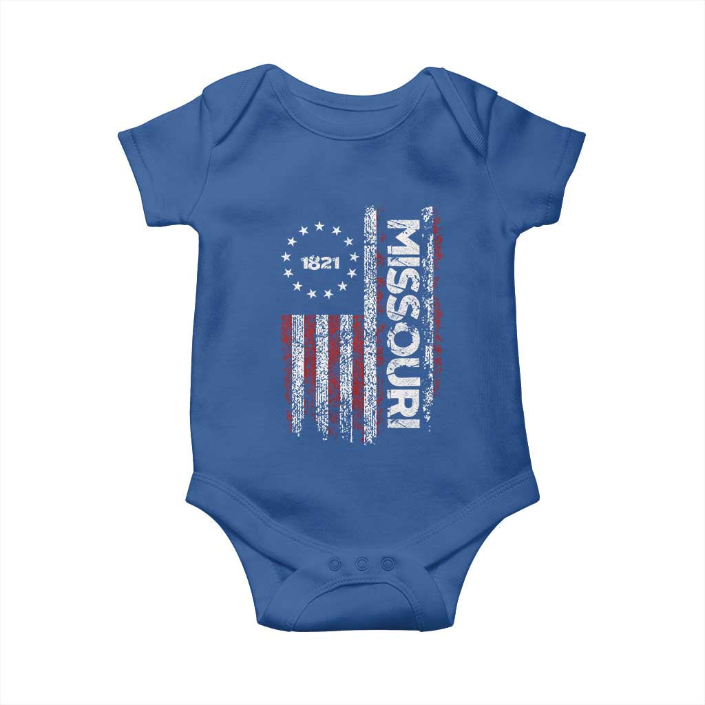 Missouri Missourian MO American Flag Established 1821 Baby Onesie