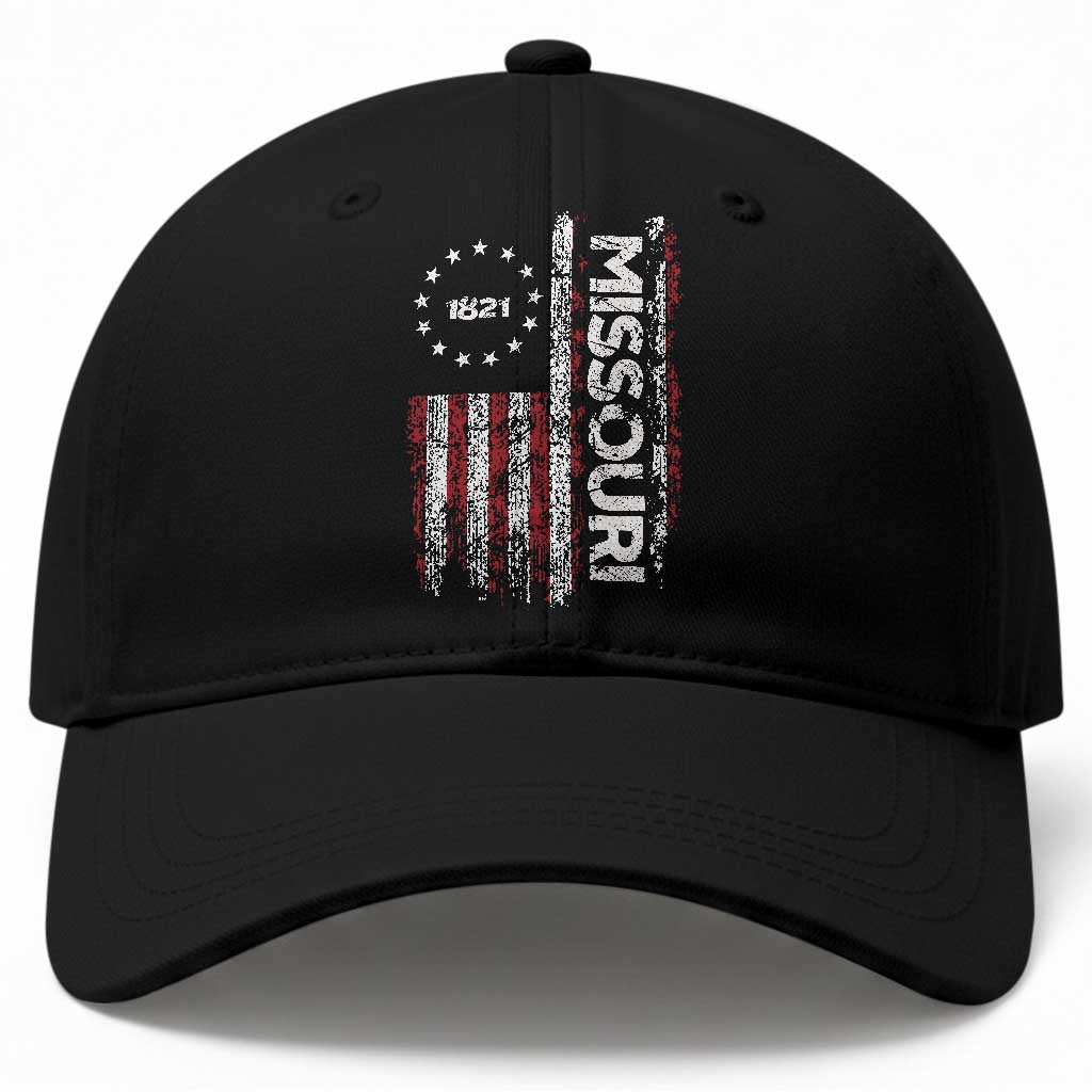 Missouri Missourian MO American Flag Established 1821 Baseball Cap