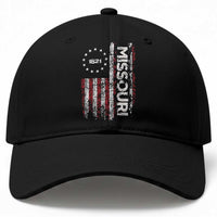 Missouri Missourian MO American Flag Established 1821 Baseball Cap