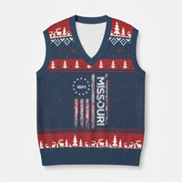 Missouri Missourian MO American Flag Established 1821 V-Neck Knit Sweater Vest