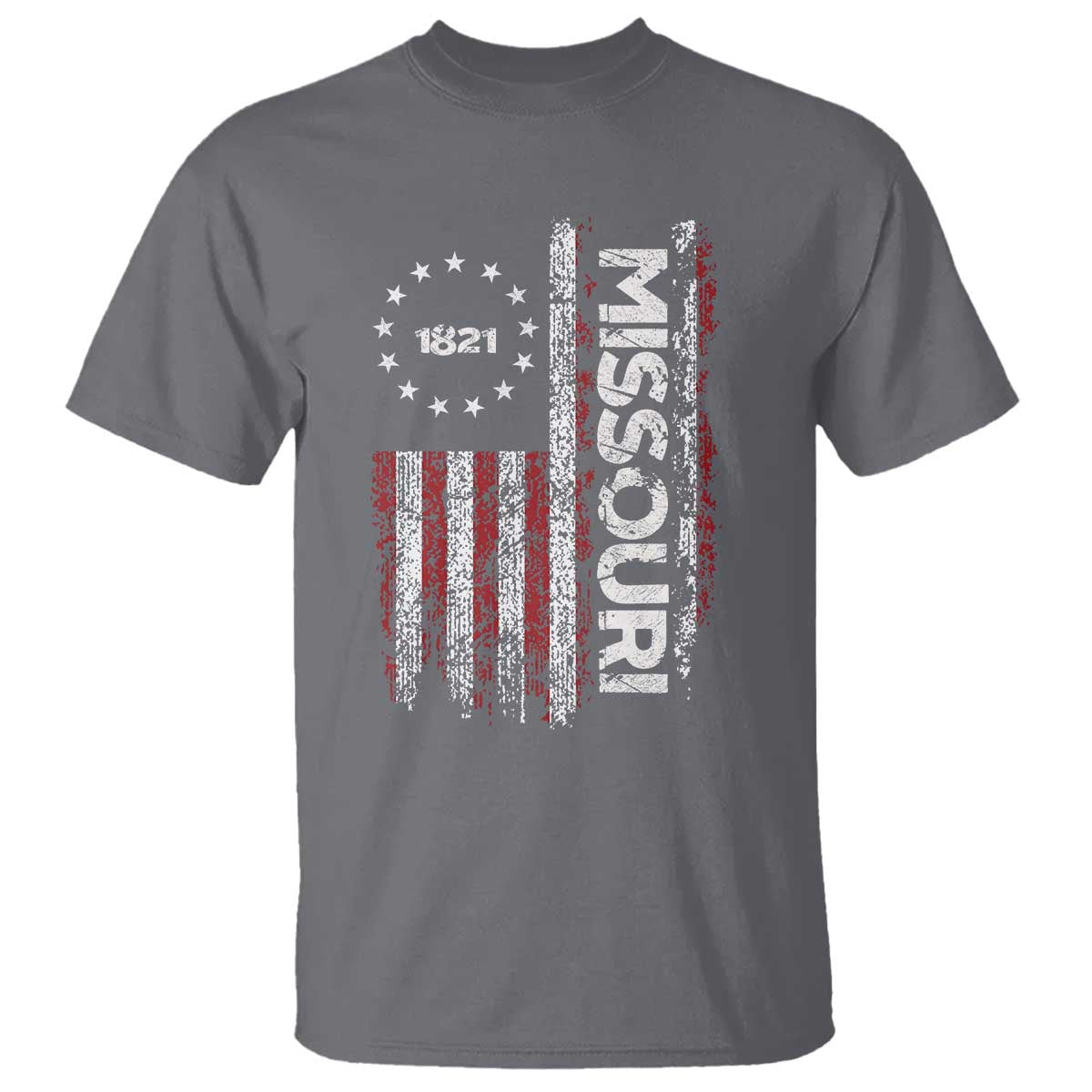 Missouri Missourian MO American Flag Established 1821 T Shirt