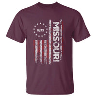 Missouri Missourian MO American Flag Established 1821 T Shirt