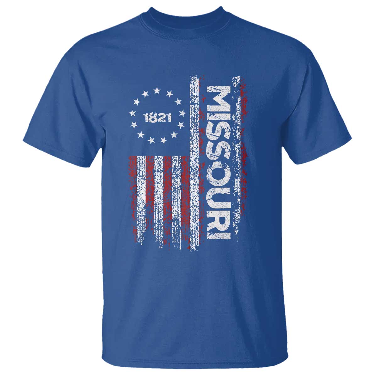 Missouri Missourian MO American Flag Established 1821 T Shirt