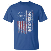 Missouri Missourian MO American Flag Established 1821 T Shirt