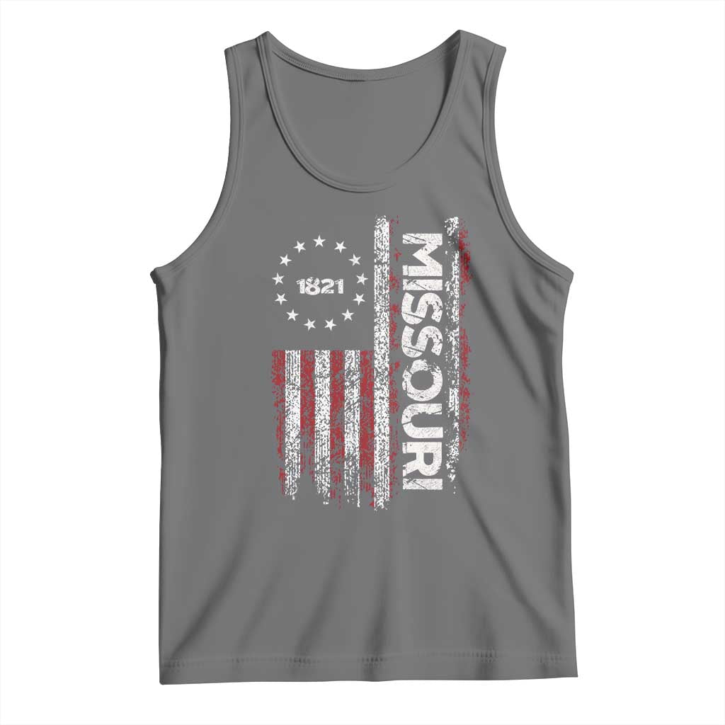 Missouri Missourian MO American Flag Established 1821 Tank Top