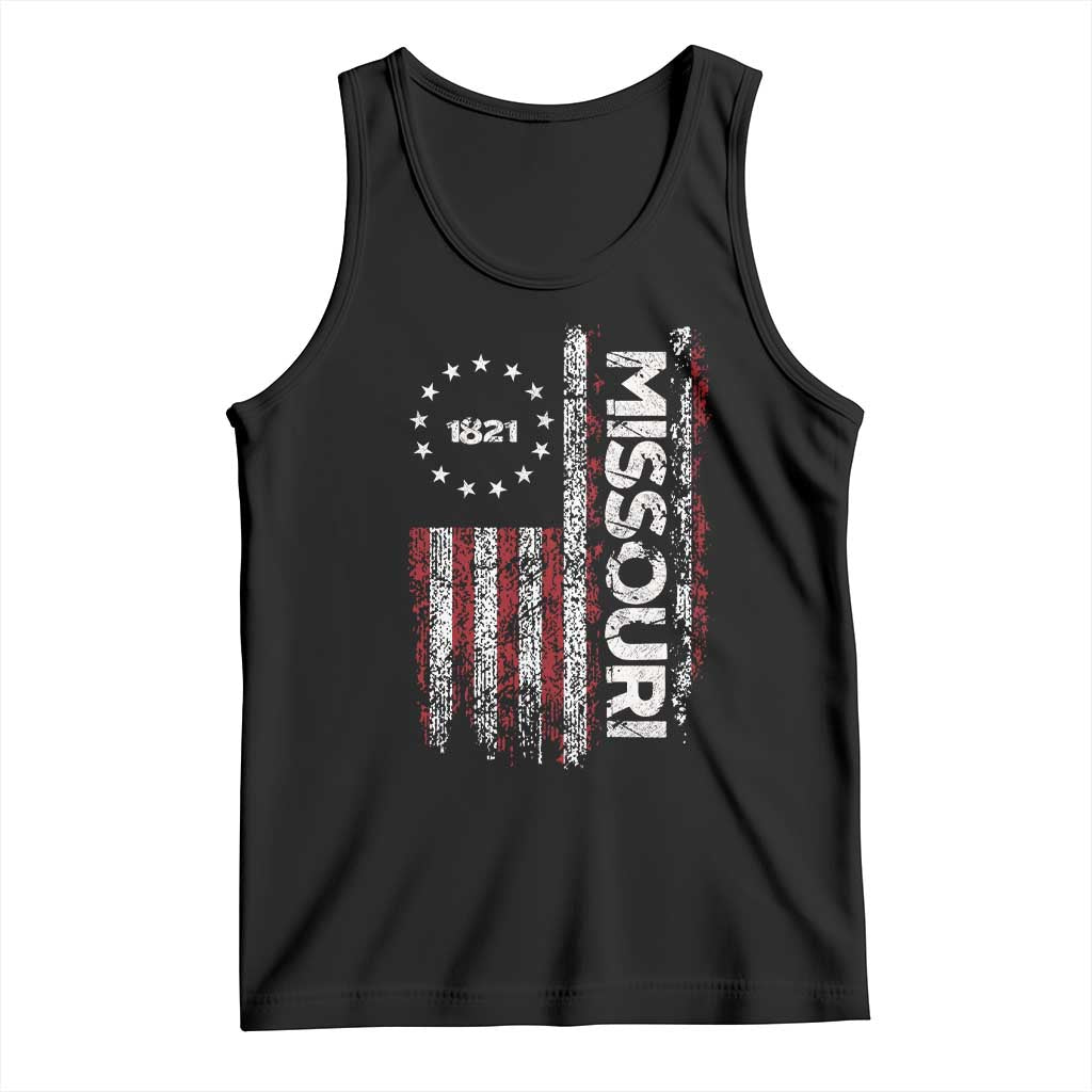 Missouri Missourian MO American Flag Established 1821 Tank Top