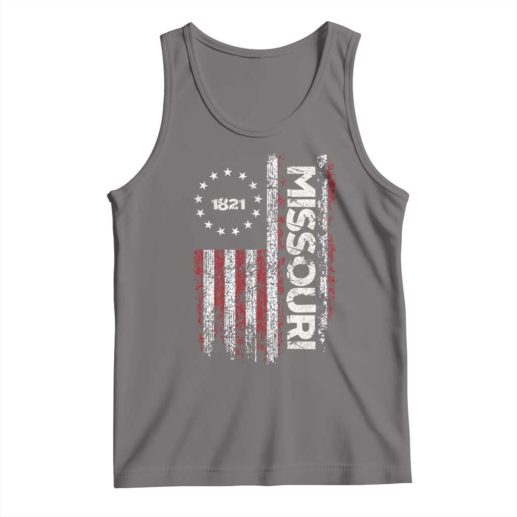 Missouri Missourian MO American Flag Established 1821 Tank Top