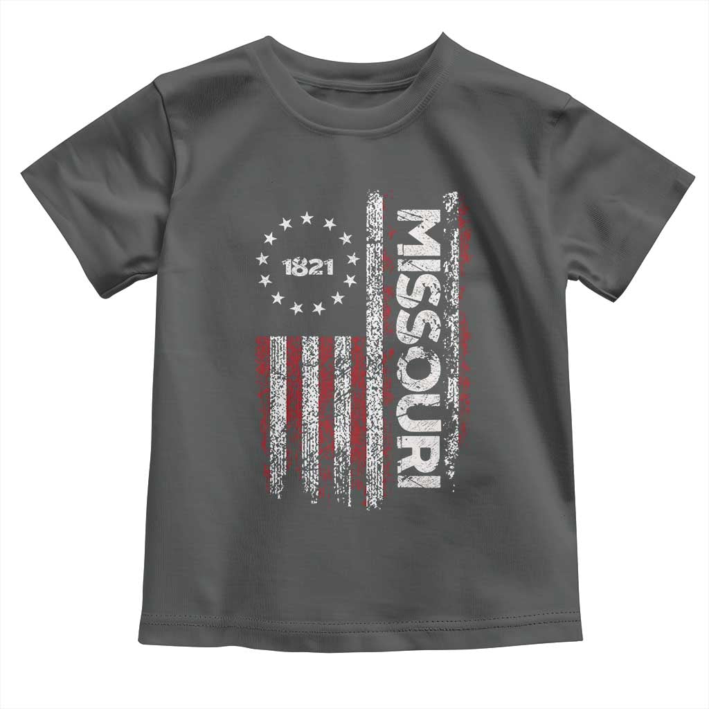 Missouri Missourian MO American Flag Established 1821 Toddler T Shirt