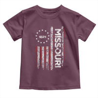 Missouri Missourian MO American Flag Established 1821 Toddler T Shirt