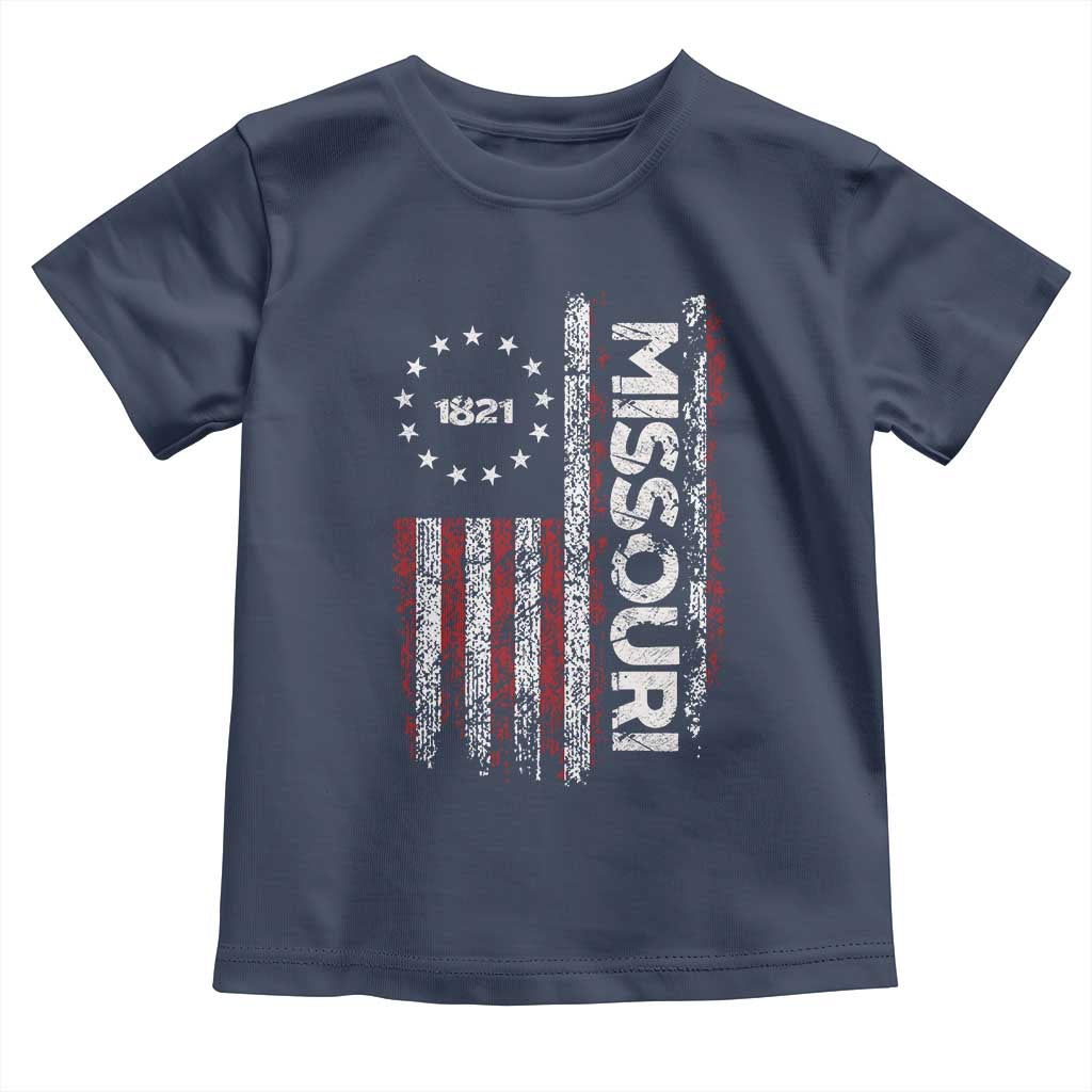 Missouri Missourian MO American Flag Established 1821 Toddler T Shirt