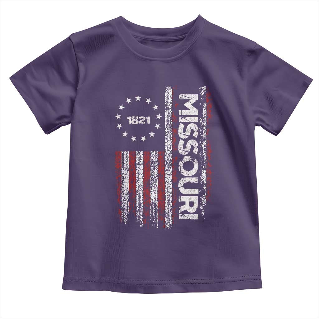 Missouri Missourian MO American Flag Established 1821 Toddler T Shirt