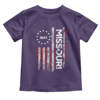 Missouri Missourian MO American Flag Established 1821 Toddler T Shirt