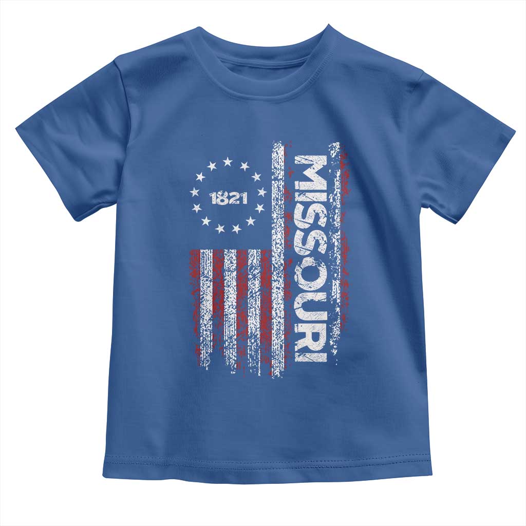 Missouri Missourian MO American Flag Established 1821 Toddler T Shirt