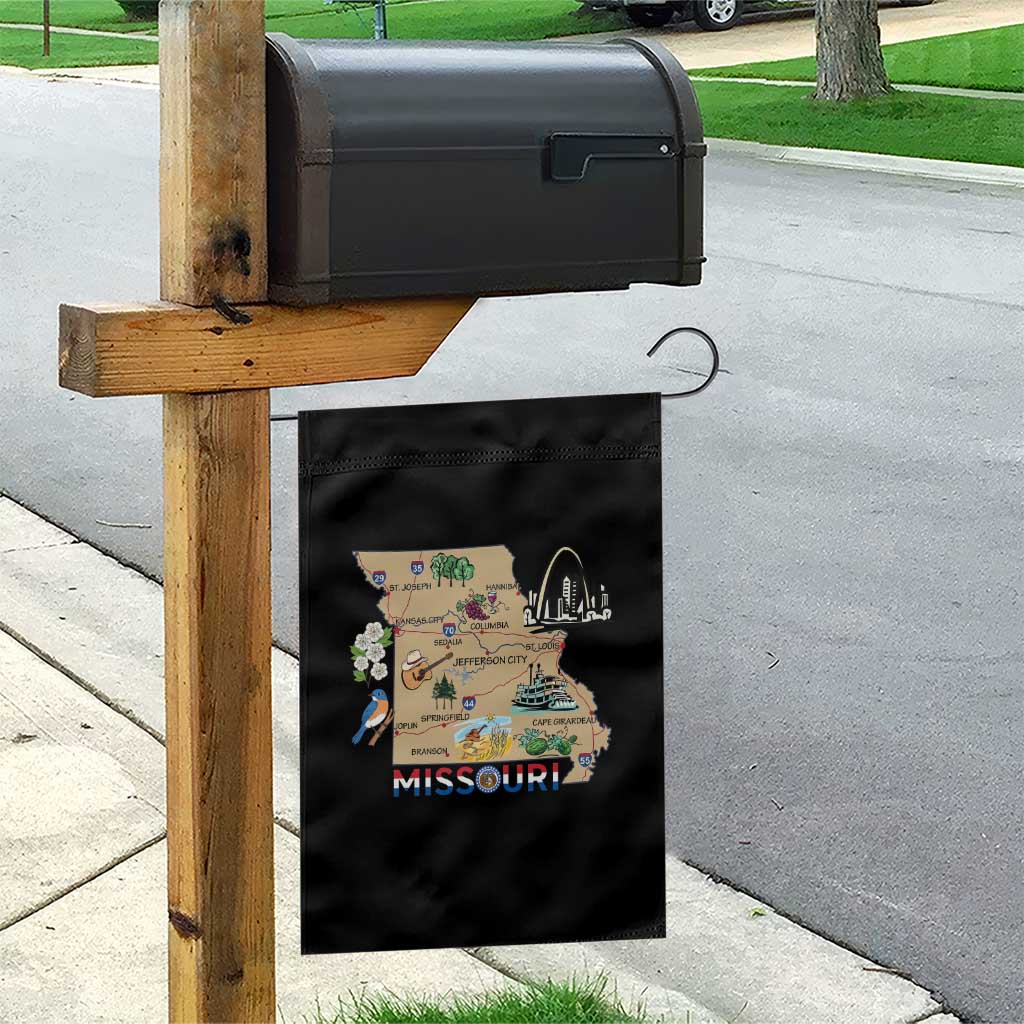 Missouri Map Landmarks Major Cities Roads Flag Garden Flag