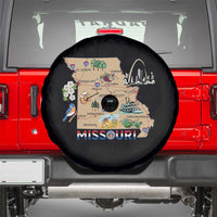 Missouri Map Landmarks Major Cities Roads Flag Spare Tire Cover