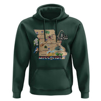 Missouri Map Landmarks Major Cities Roads Flag Hoodie