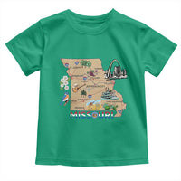 Missouri Map Landmarks Major Cities Roads Flag Toddler T Shirt