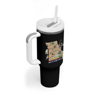 Missouri Map Landmarks Major Cities Roads Flag Tumbler With Handle