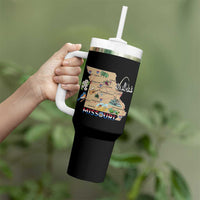 Missouri Map Landmarks Major Cities Roads Flag Tumbler With Handle