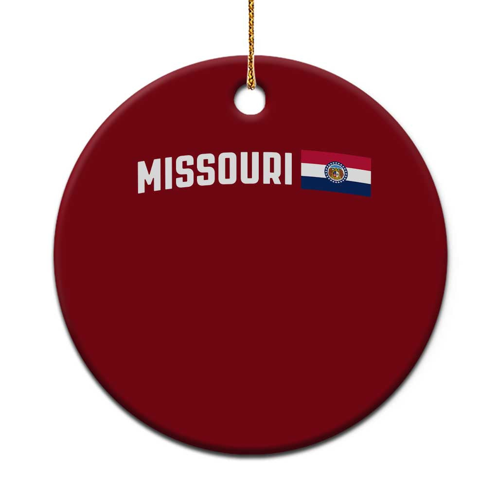 Missouri Missourian MO State Flag Ceramic Ornament