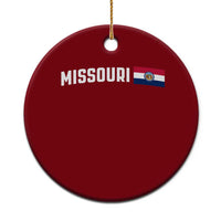 Missouri Missourian MO State Flag Ceramic Ornament