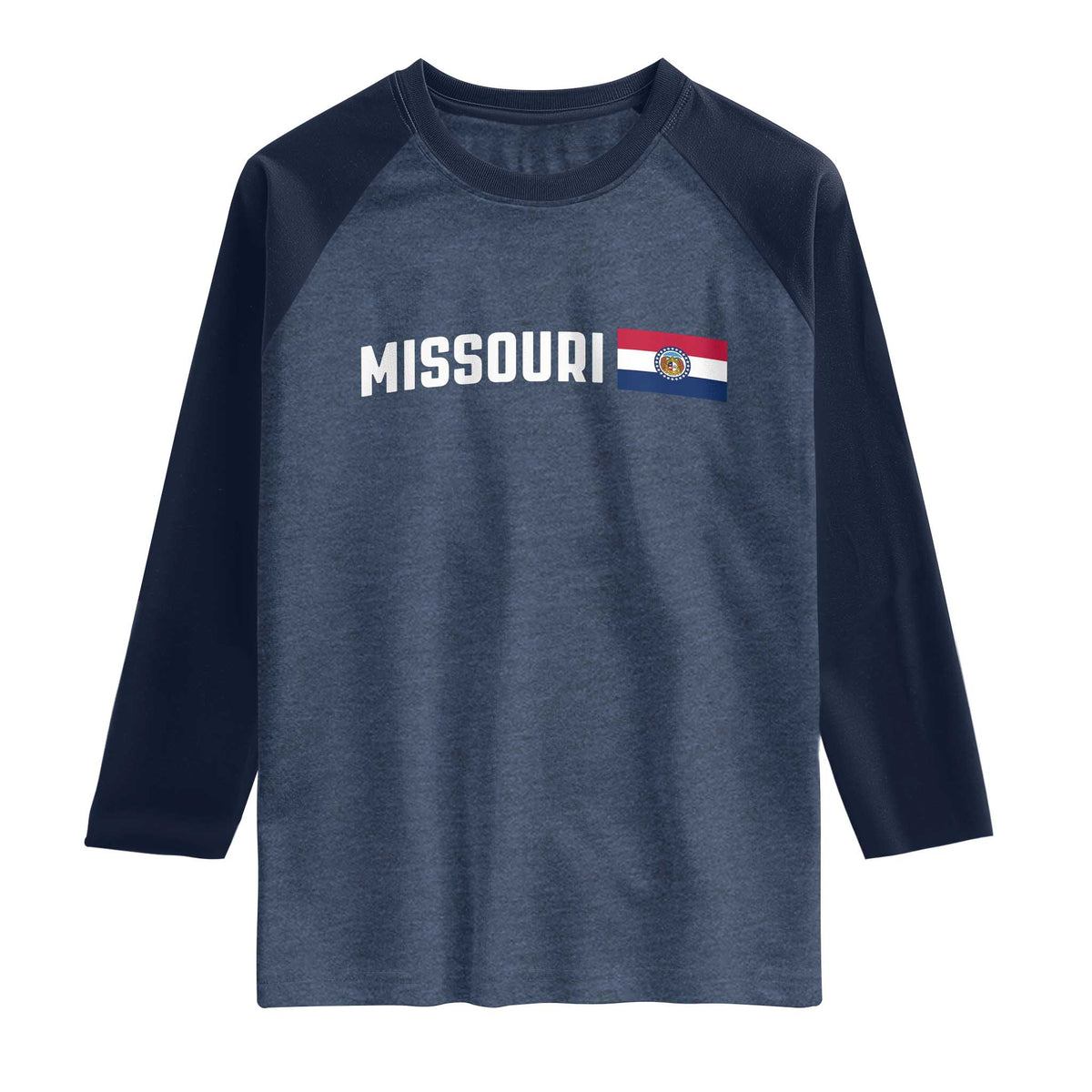 Missouri Missourian MO State Flag Raglan Shirt