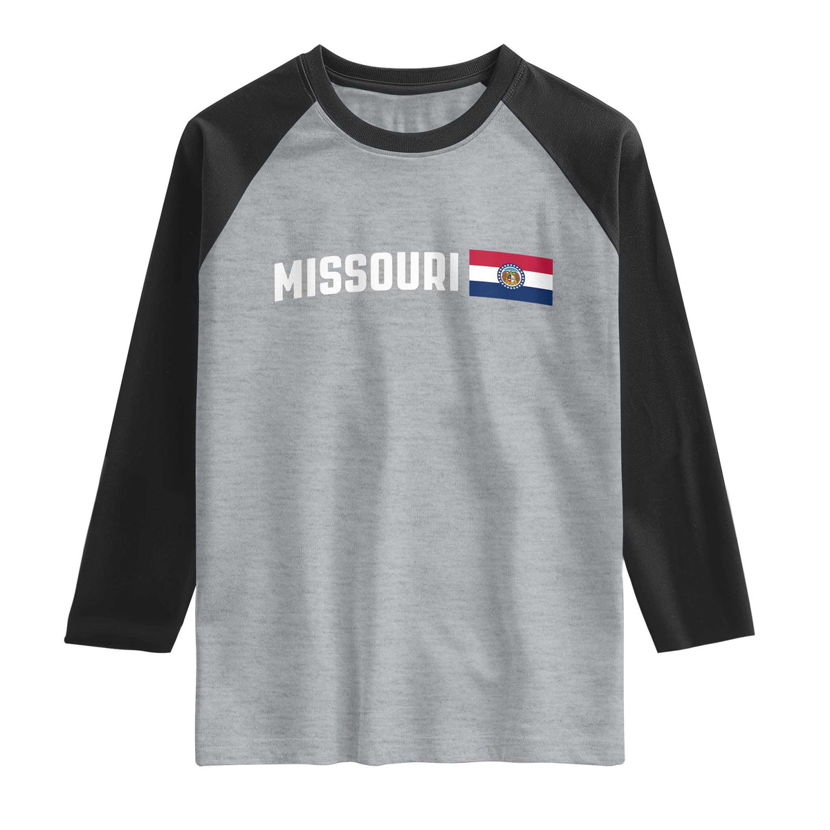 Missouri Missourian MO State Flag Raglan Shirt
