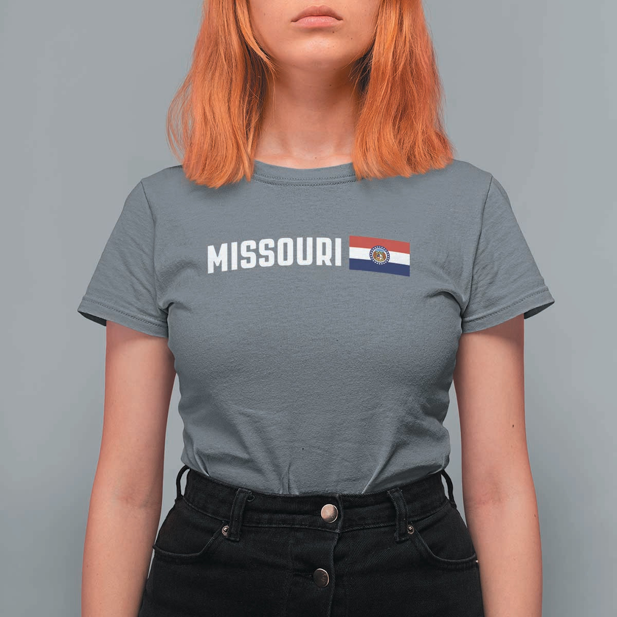 Missouri Missourian MO State Flag T Shirt For Women