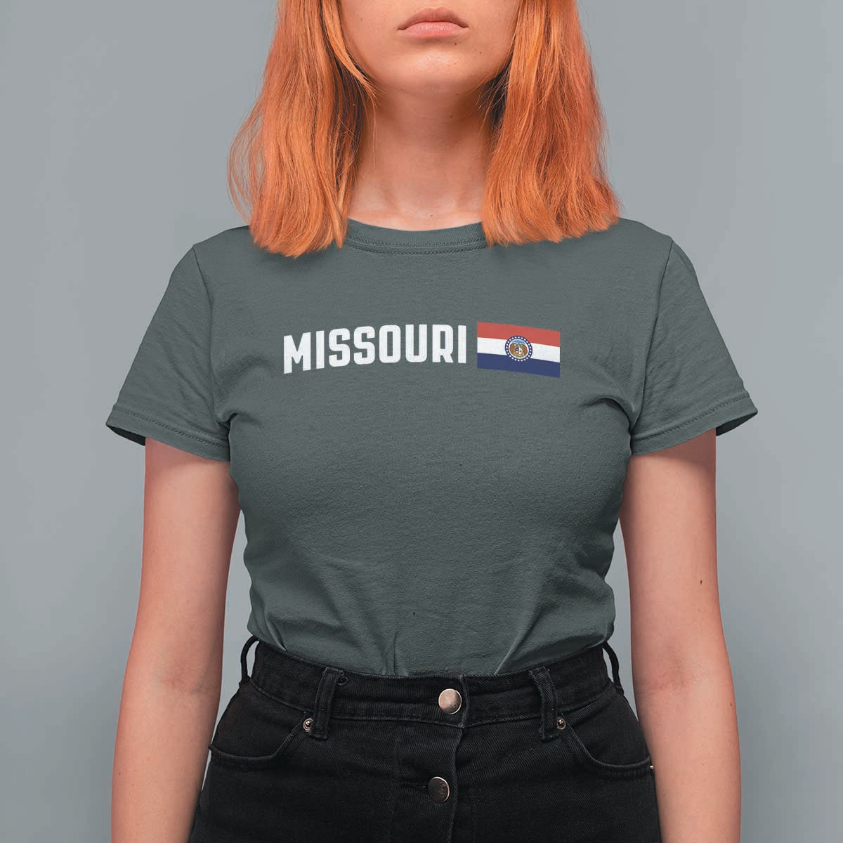 Missouri Missourian MO State Flag T Shirt For Women