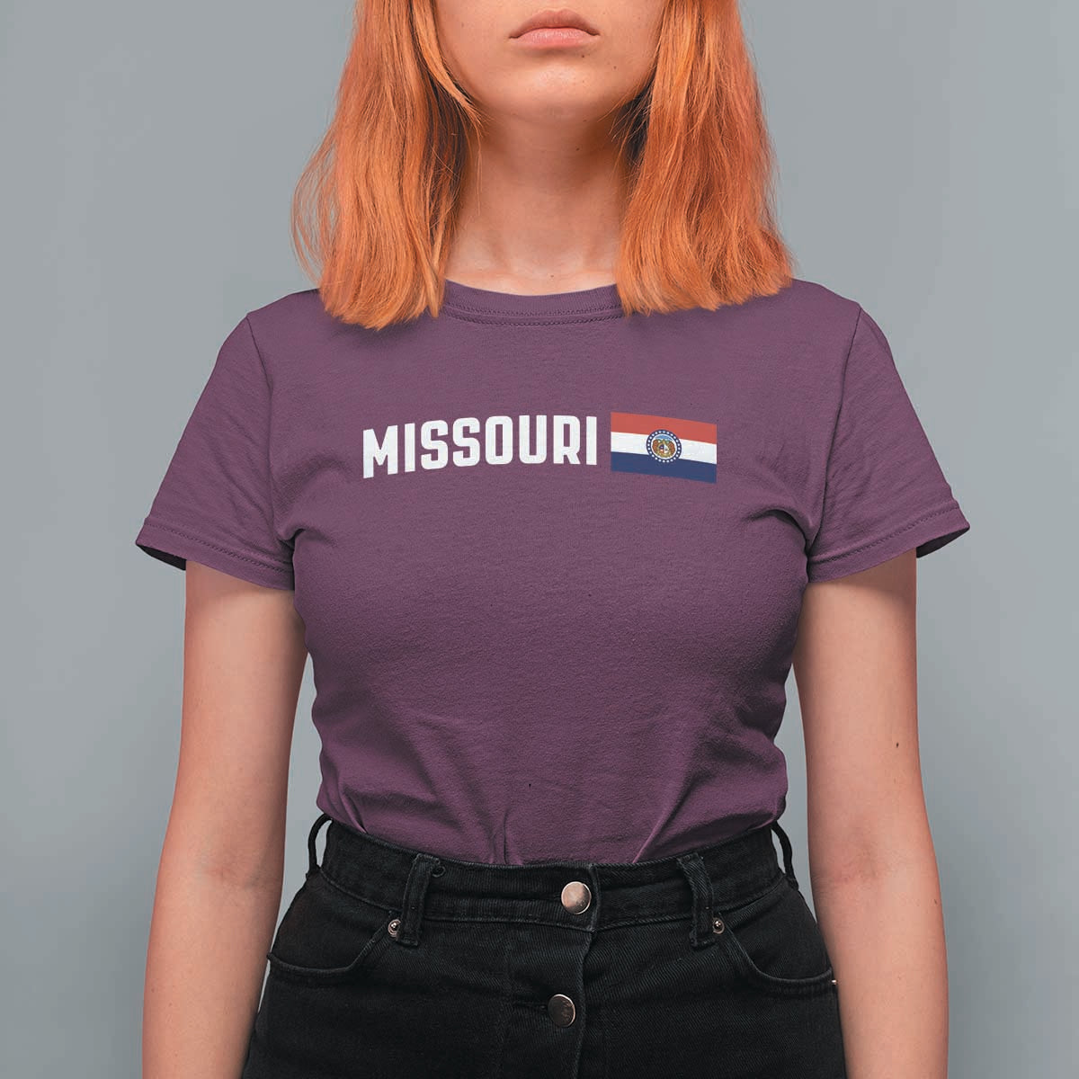 Missouri Missourian MO State Flag T Shirt For Women