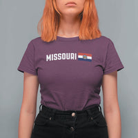 Missouri Missourian MO State Flag T Shirt For Women