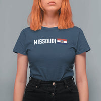 Missouri Missourian MO State Flag T Shirt For Women