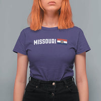 Missouri Missourian MO State Flag T Shirt For Women